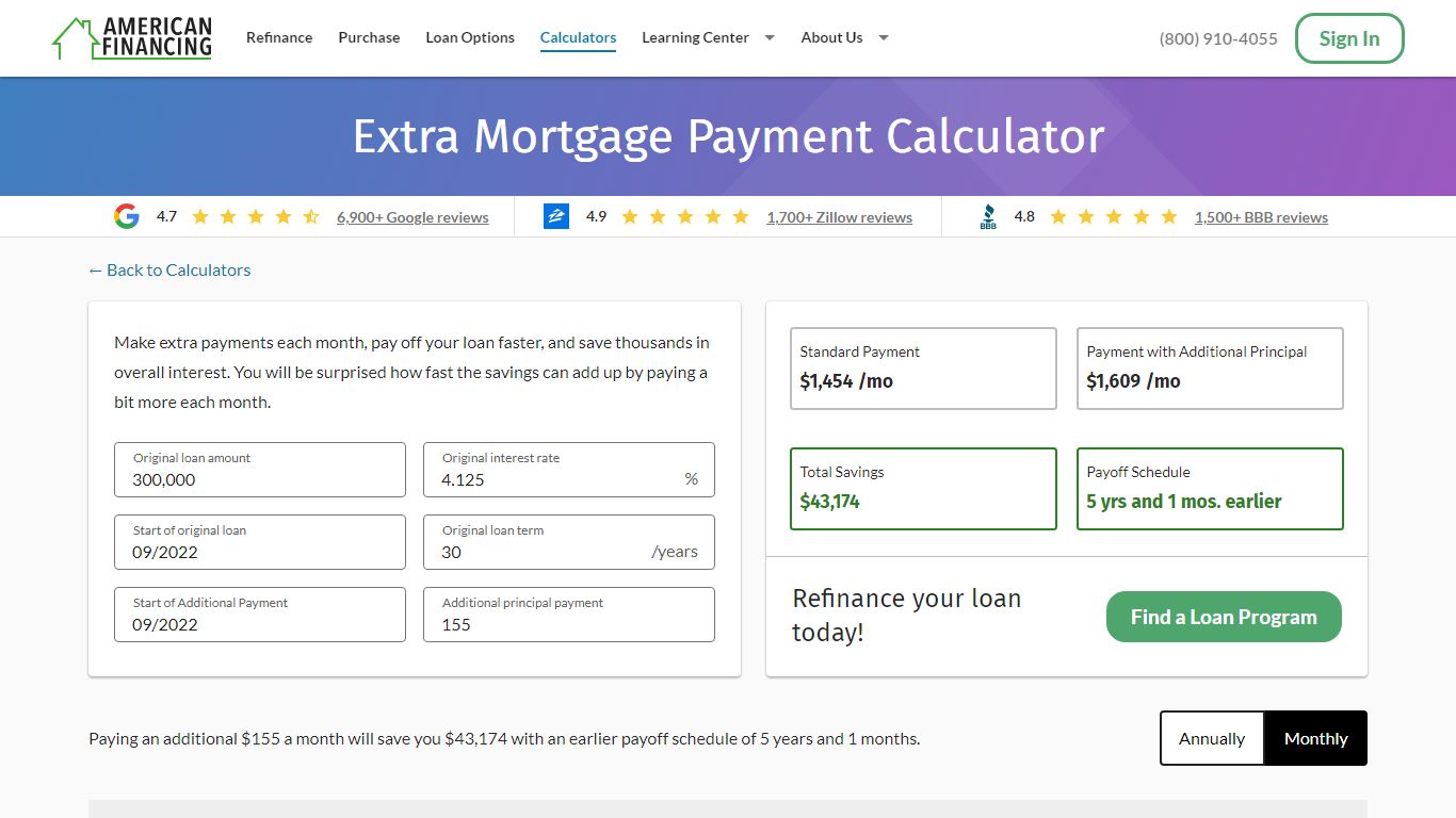 Extra Mortgage Payment Calculator | What if I Pay More?